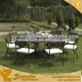 cast bronze banquet tables and chairs for garden decoration